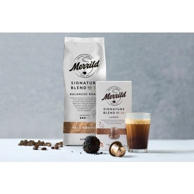 Merrild Signature kaffekapsler, produkt ses forfra