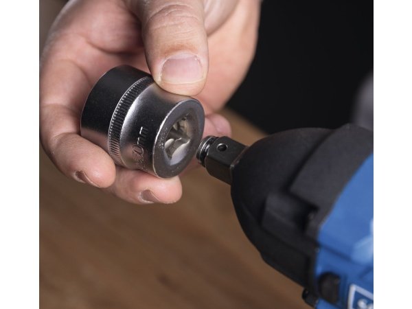 Scheppach slagnøgle BC-IW350-X, 20V, solo. Billedet viser produktet med hvid baggrund.