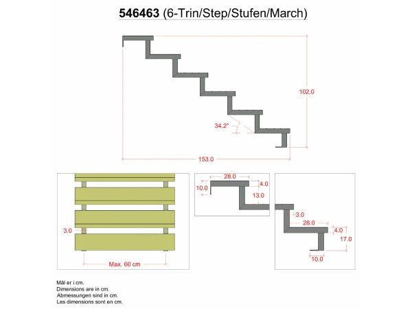 Plus trappevange 6-trin