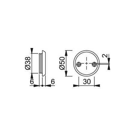 Hoppe cylinderring (indven.)