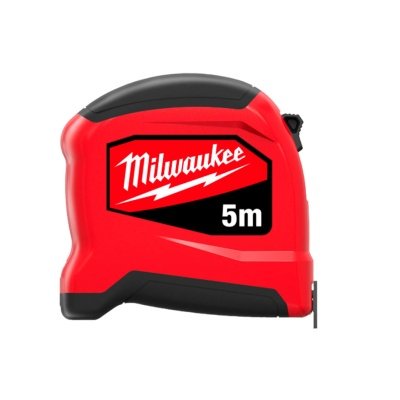 Milwaukee målebånd Slim (Gen 2) 5 meter. Billedet viser produktet med hvid baggrund.
