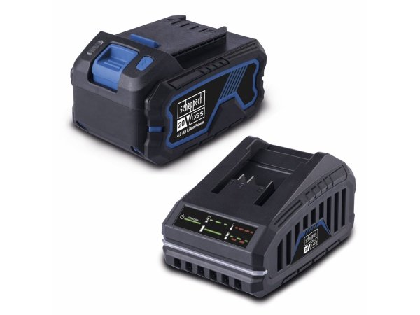 Scheppach batterisæt SBSK4.0, lader m/4,0 Ah batteri. passer til hele Scheppach IXES 20V-serien