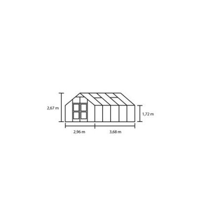 Juliana Premium 10,9m² drivhus