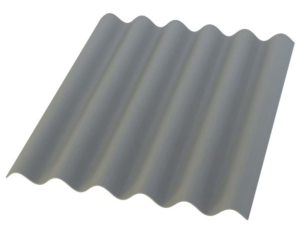 Bølgeplade mørkegrå B9s-max