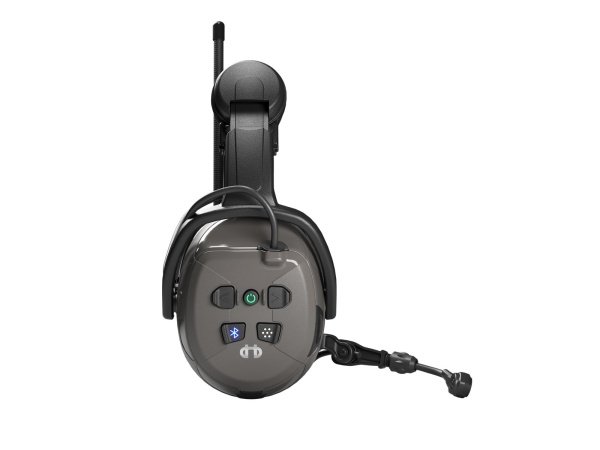 Hellberg Synergy DR hjelmmonteret med FM/DAB+ radio. Billedet viser produktet fra siden.