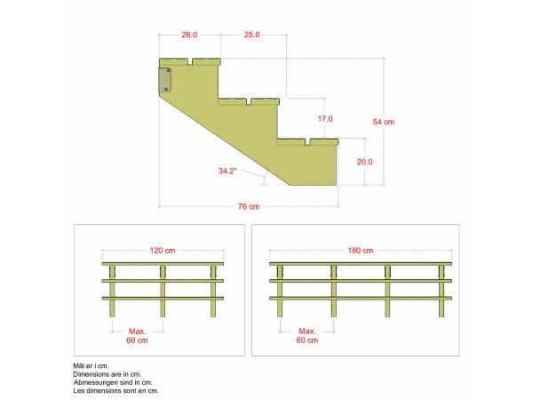 Plus terrassetrappe 3 trin
