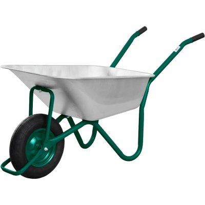 Grouw trillebør 110ltr, produkt set forfra