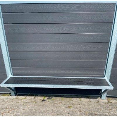 Wimex hegnsbænk sort 407 x 390 x 1908 mm
