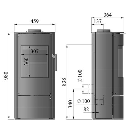 Morsø brændeovn 4043 stål   *U