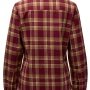 Ternet Pinewood Felicia Flannel skjorte Burgundy/Olive Green. Billedet viser produktet bagfra.
