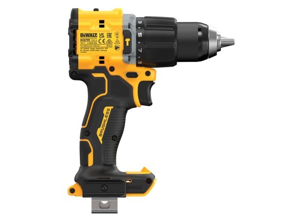 Dewalt 18V XR kulløs kompakt slagboremaskine, Solo. Billedet viser produkt forfra.
