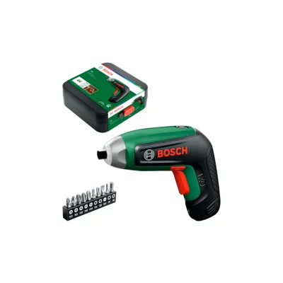 Bosch skruetrækker IXO 8. Produkt vises med tilbehør