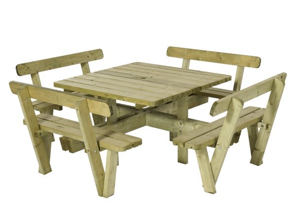 Plus firkantet bord-/bænkesæt