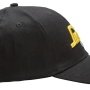 Snickers Flexible Cap 9002 med gul logo. Billedet viser produkt fra den anden side.