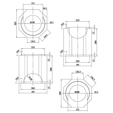 Schiedel DM Ø18cm indermodul