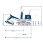 Scheppach EXC815 minigraver - Stregtegning