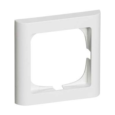 LK FUGA Softline 63 ramme hvid 1 modul. Billedet viser produktet med hvid baggrund.