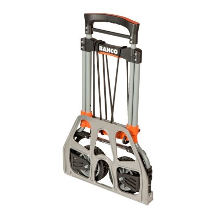 Bahco foldbar sækkevogn  Bahco sækkevogn foldbar, 120 kg. Billedet viser produktet foldet ud.