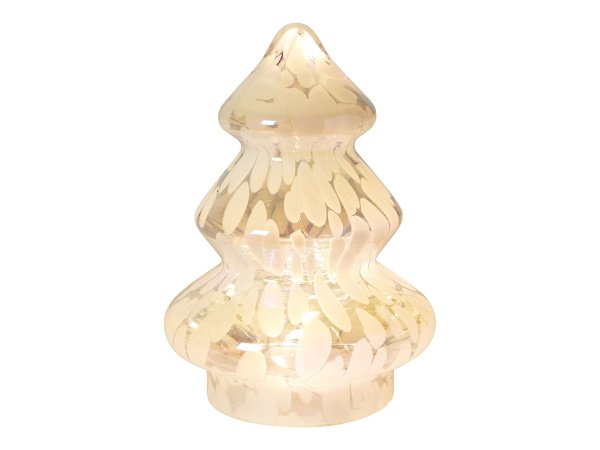 Dacore LED juletræ 10 x 13 cm Dacore LED juletræ 10x13 cm, hvid glas, 10 lys