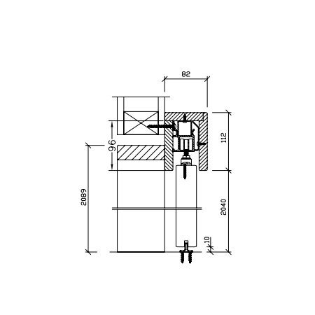 Swedoor skydedørskappe hvid