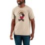 Carhartt Active Jac Grapic t-shirt i Oat Milk. Billedet viser produktet på model.