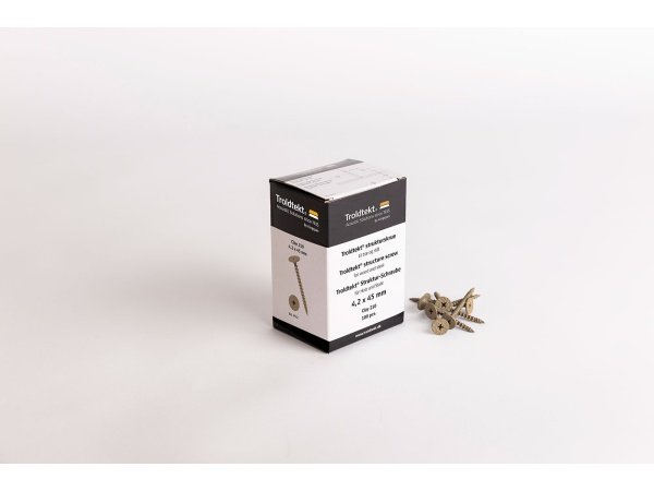 Troldtekt træbetonskrue clay 4,2x45mm 100stk/pk hos 10-4.dk