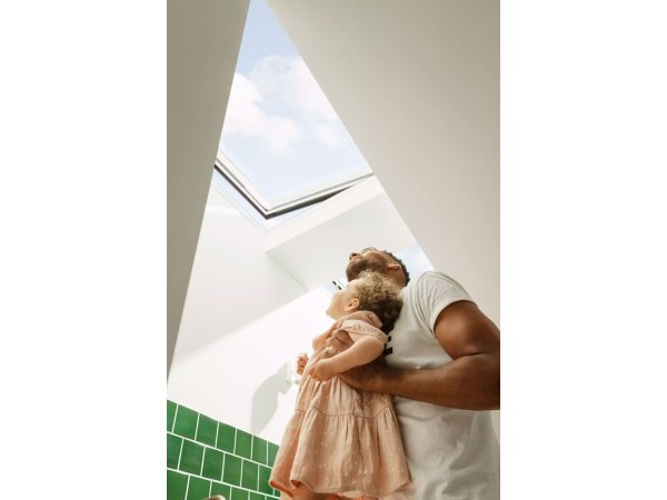 Velux fladtagsvindue buet glas