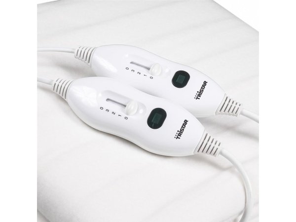 Tristar BW-4752 elektrisk varmelagen Tristar BW-4752 elektrisk varmelagen til dobbeltseng, 160 x 140 cm, med tre varmeindstillinger og overophedningsbeskyttelse. Billedet viser hele produktet.