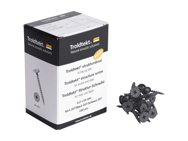Troldtekt træbeton skrue sort