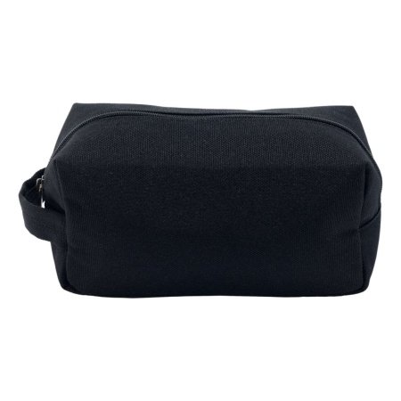 Carhartt travel kit toilettaske i sort Carhartt travel kit toilettaske i sort og vandafvisende materiale. Billedet viser produktet lukket.