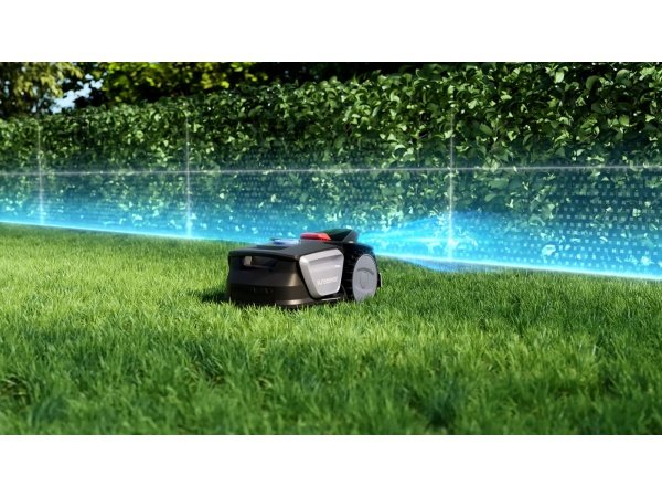 Sunseeker V1 robotplæneklipper. Produkt vises