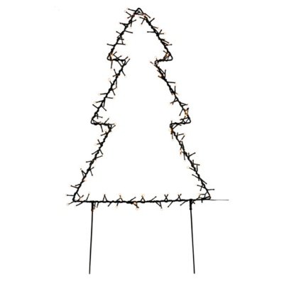 Nordic Winter metal juletræ med lys 75 cm. Billedet viser produktet med hvid baggrund.