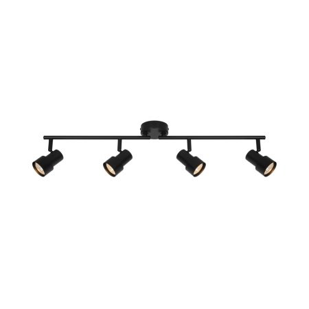 Nordlux Boston 4-rail loftlampe sort. Billedet viser produktet med hvid baggrund.