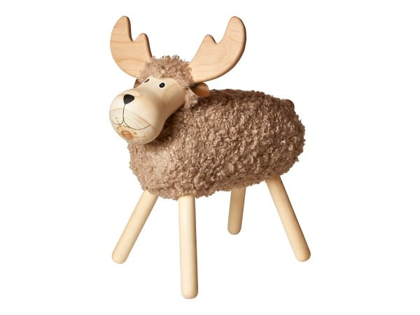Dacore elg i lys træ med pels (48 x 32 x 59 cm) Dacore elg i lys træ med pels (48 x32 x 59 cm). Perfekt som julepynt.