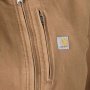 Carhartt Detroit jakke dame 106208BRN. Billedet viser produktets lynlås foran.