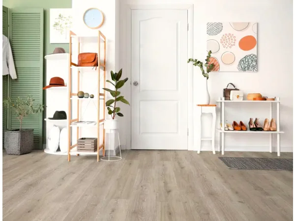 Wallmann Laminatgulv Advanced, Eg Hvid Trend, 3126. ses tæt på oppefra