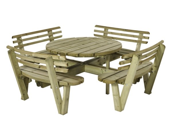 Plus rundt bord-/bænkesæt