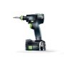 Festool akku bore/skruemaskineTXS 18-basic- 3,0. Billedet viser boremaskinen med hvid baggrund.