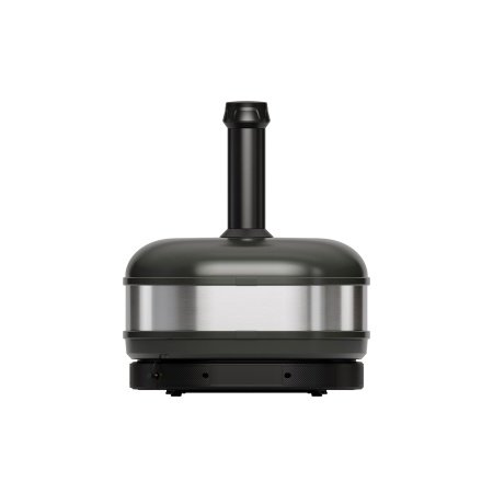 Gozney Dome pizzaovn Gozney Dome pizzaovn Gen 2.0, Dual Fuel, sort. Billedet viser produktet forfra og tændt.