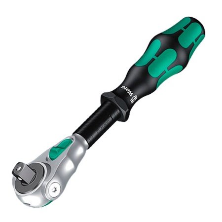 Wera KK Zyklop skraldenøglesæt Wera Kraftform Kompakt Zyklop Speed skraldenøglesæt 1/4', 26 dele i taske. Billedet viser produktet i tasken.