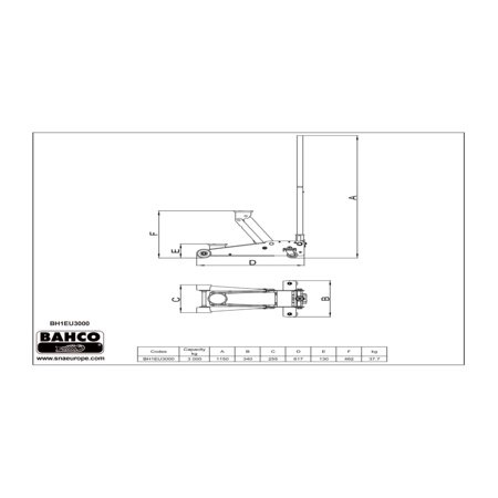 Bahco donkraft 3t