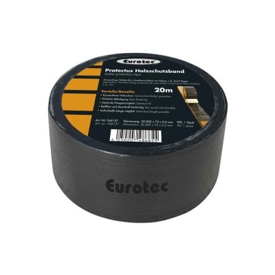 Eurotec beskyttelsestape 75x20000mm. Billedet viser produktet og indpakning med hvid baggrund.