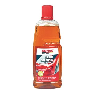 SONAX glansshampoo (1 liter) tilbyder skånsom, effektiv rengøring af bilens lak, gummi, kunststof og glas uden at fjerne voksbeskyttelsen.