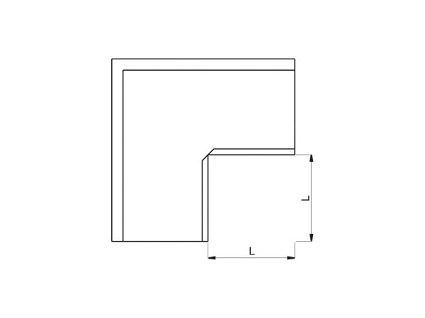 Lindab gering udvendig 90gr