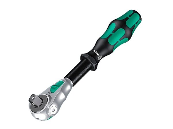 Wera KK Zyklop skraldenøglesæt Wera Kraftform Kompakt Zyklop Speed skraldenøglesæt 1/4', 26 dele i taske. Billedet viser produktet i tasken.