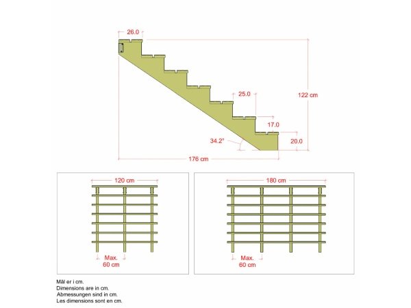 Plus terrassetrappe 7 trin