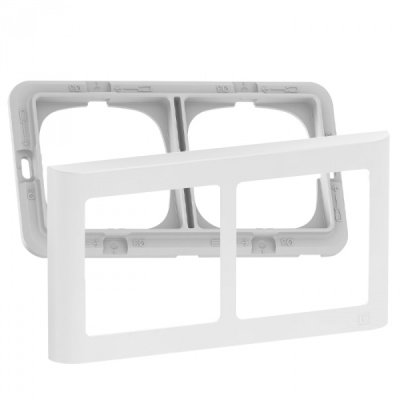 LK Fuga Soft designramme hvid 2x1 vandret modul