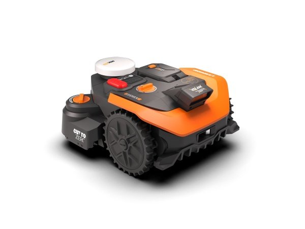 Worx robotplæneklipper Worx robotplæneklipper. Produktet vises oppefra fra siden