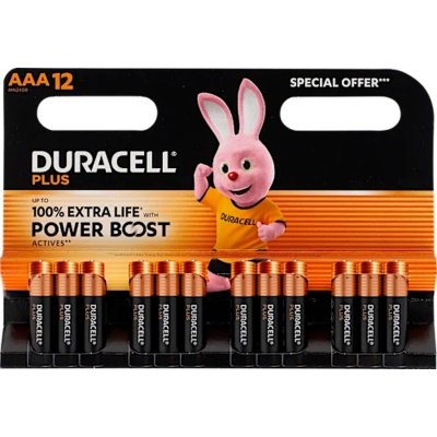 Duracell Plus Boost AAA-batterier 12 stk.