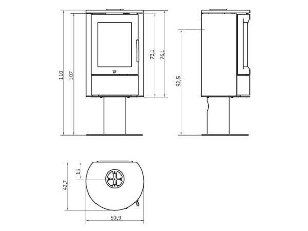 Varde Aura 11 brændeovn